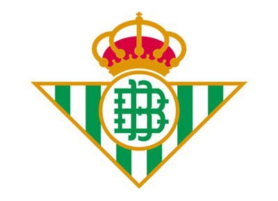 Football colored in the colors of the Real-Betis logo