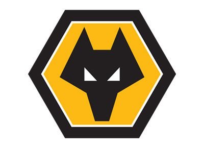 Football colored in the colors of the Wolverhampton-Wolves logo