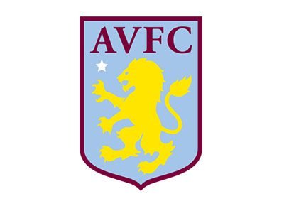 Football colored in the colors of the avfc logo