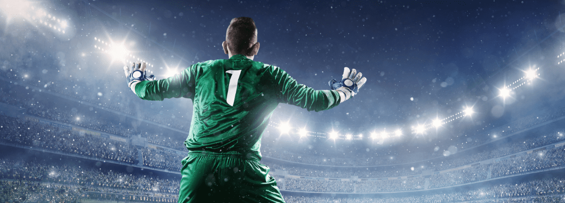 soccer player in stadium